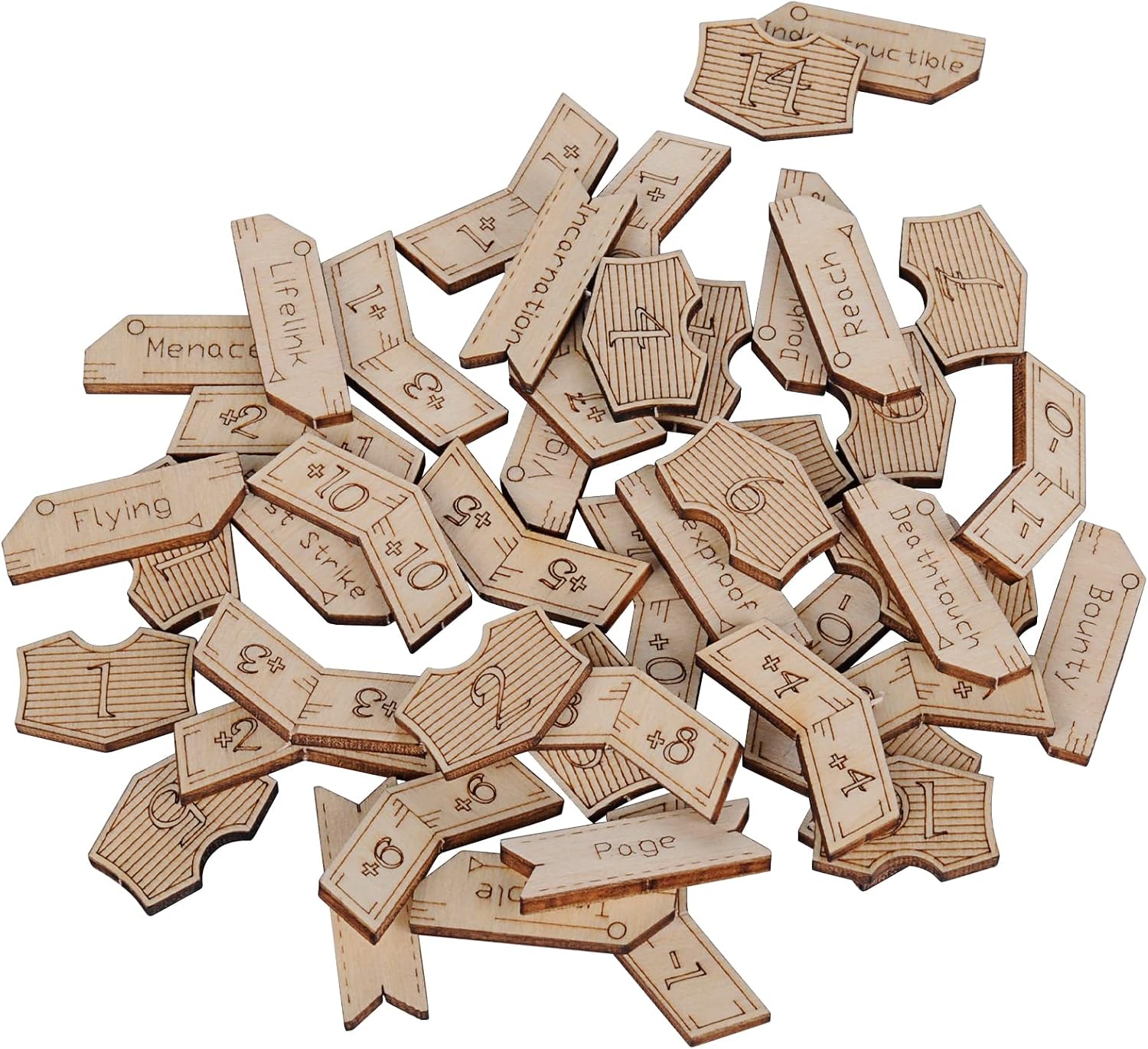 Wooden MTG Counter Token Set (194 Pieces)